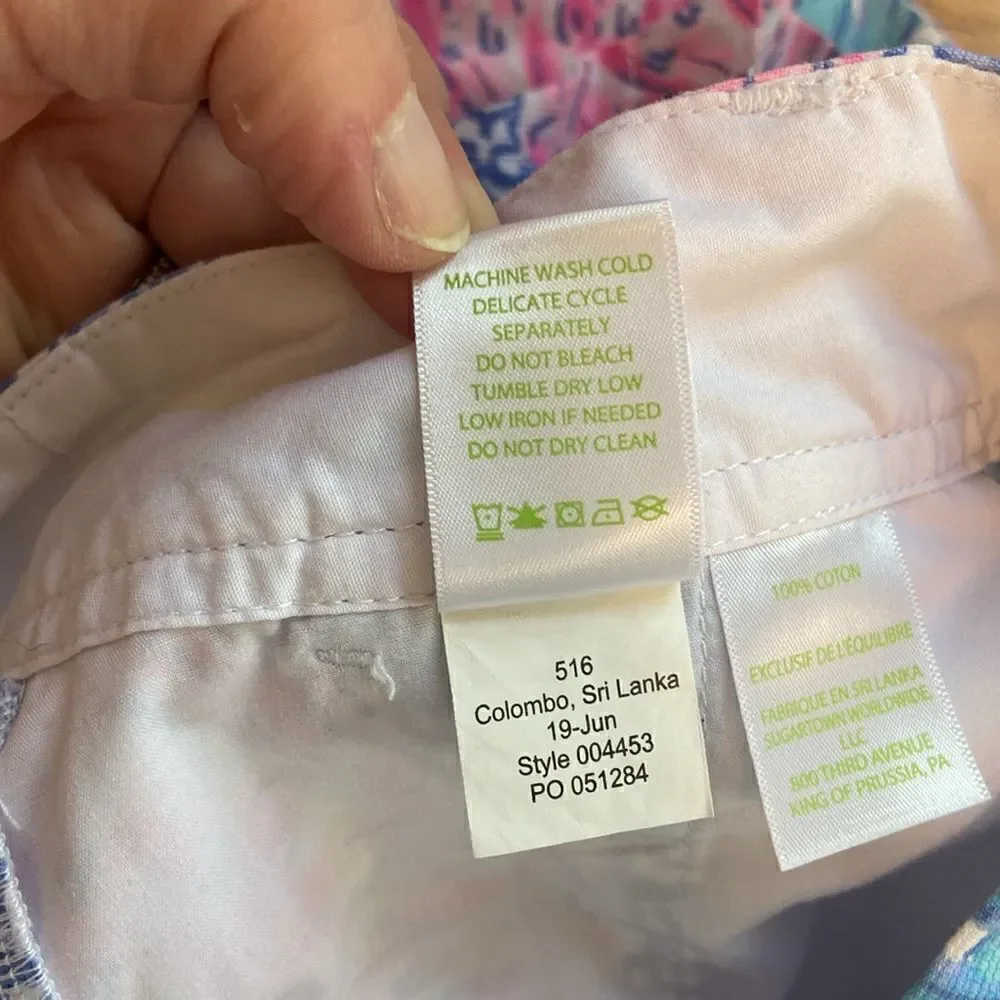 Lilly Pulitzer Blue Haven Raising Shell Walsh Shorts Size 4 - Picture 5 of 5